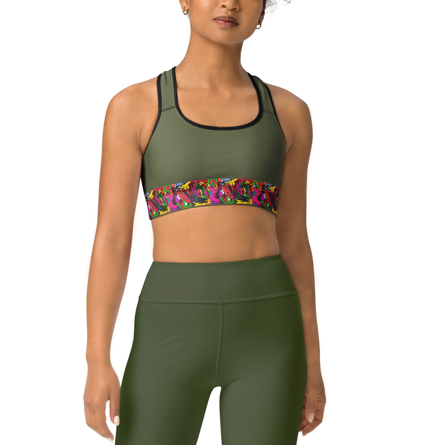 Pinkface Green Sports Bra