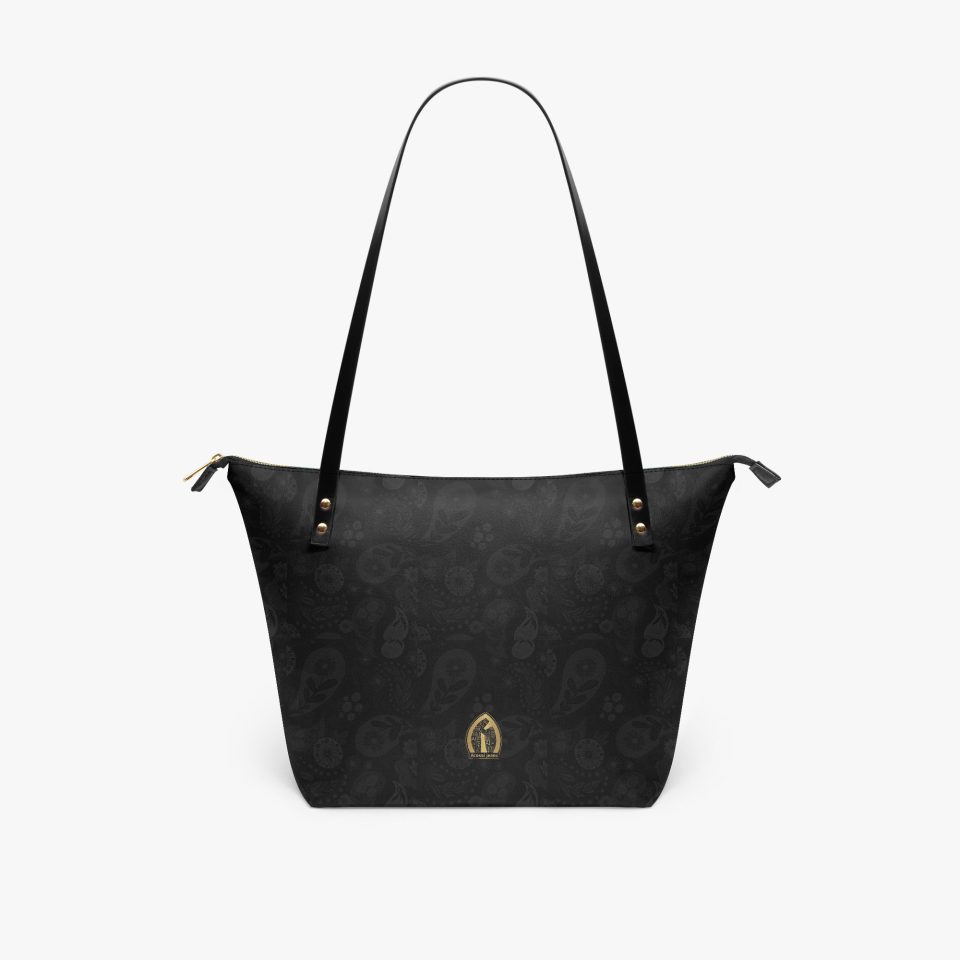 AJ Black Wide Tote Bag