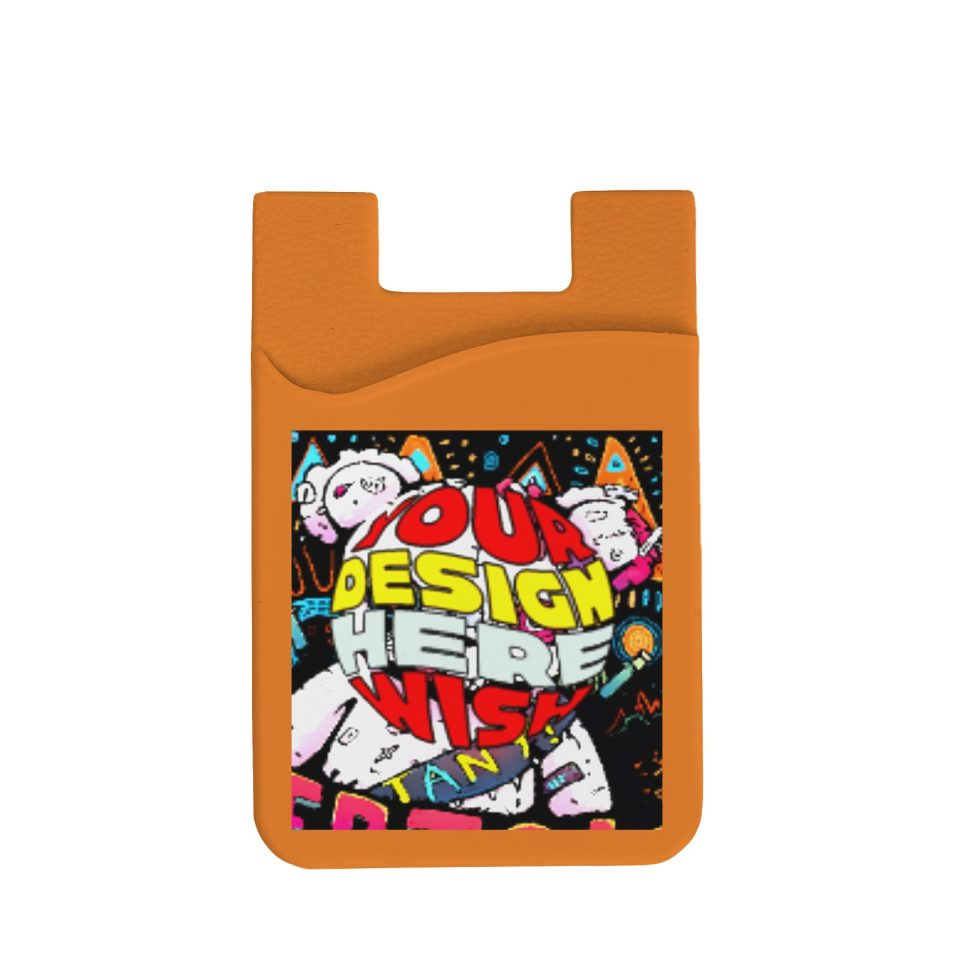 Custom Single Pocket Silicone Wallet &ndash; Full Color Box Print