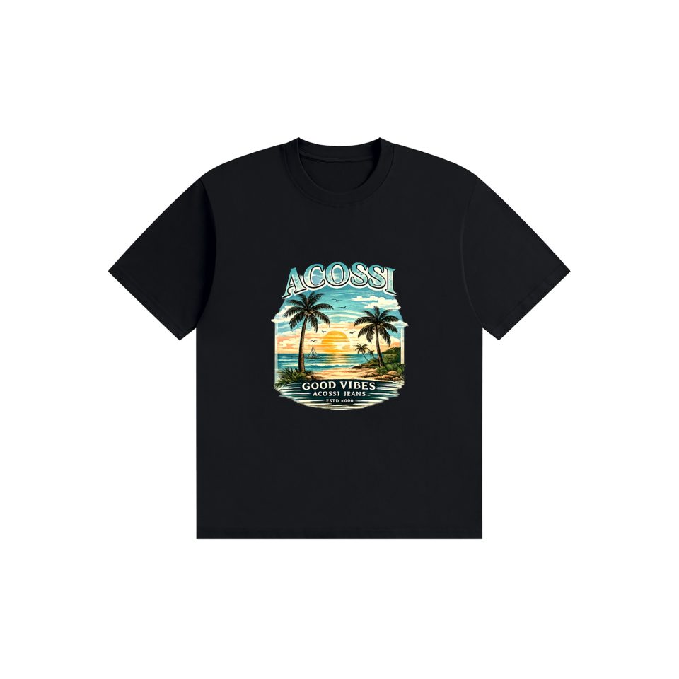 Acossi Time Vibe Graphic Men Short Sleeve Tee
