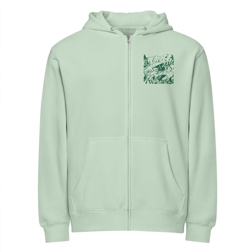 Lacoss Art green zip hoodie