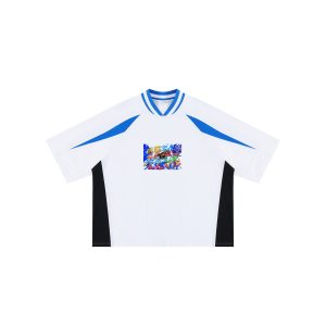 front-blue-Oversized-Blok-V-Neck-T-4